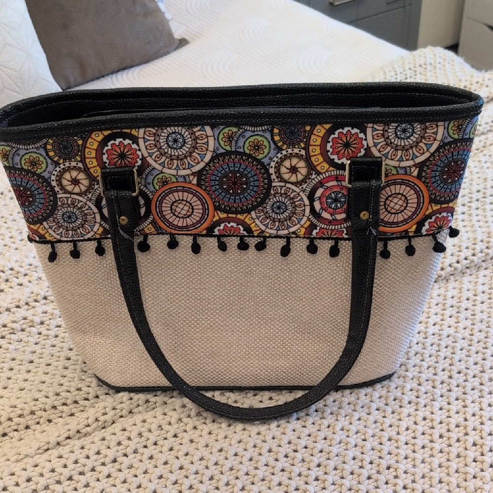 Colorful Patterned Tote Bag - Picture 2 of 4